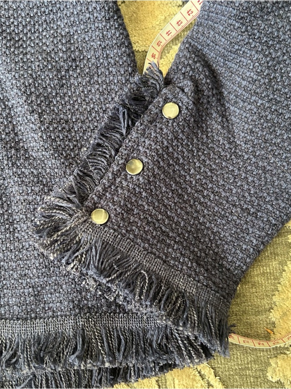 Nic+Zoe Fringe Navy Mix Cardigan Blazer - Picture 11 of 12
